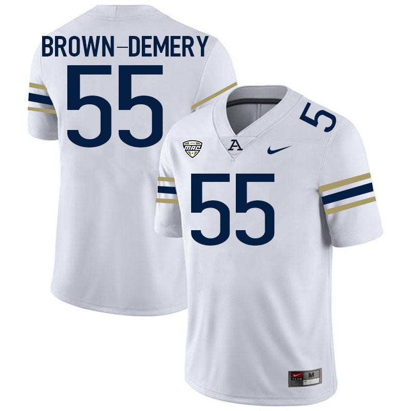 Jaiden Brown-Demery Akron Zips Jersey,University Of Akron #55 Jaiden Brown-Demery Jersey Youth-White